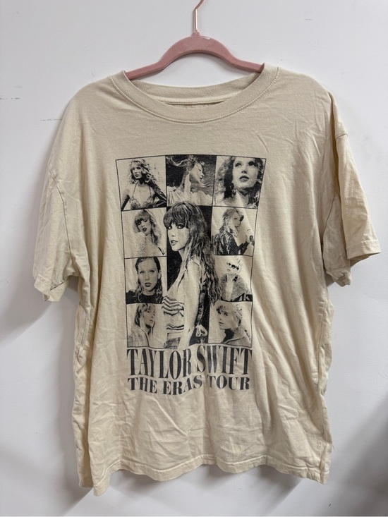 Taylor Swift Tops - Taylor Swift Beige Graphic Photo Collage Tee